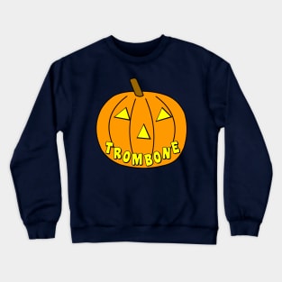 Trombone Halloween Pumpkin Crewneck Sweatshirt